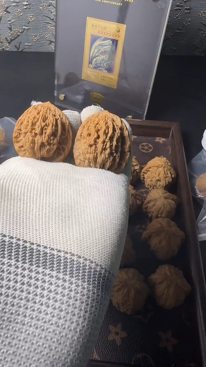 把件文玩核桃39mm麦穗虎头