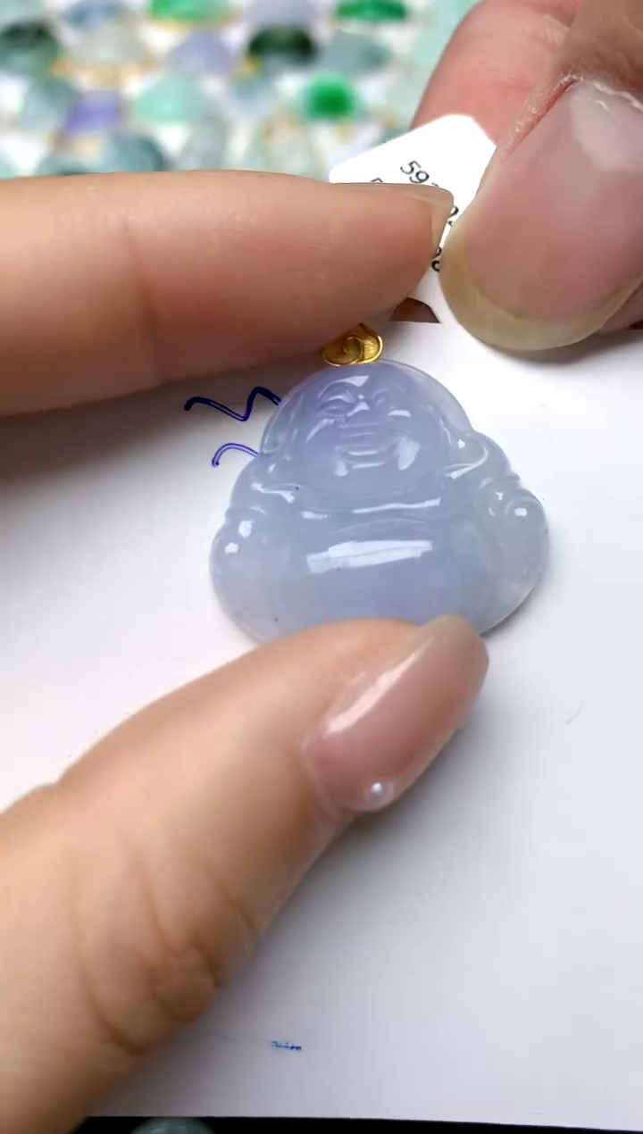 【闪购商品】翡翠颈饰18K金镶嵌23天然A货翡翠