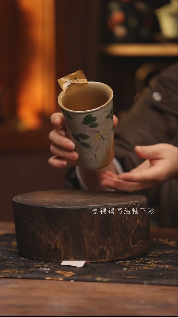 陶瓷景德镇高温釉下手绘陶瓷@L201@