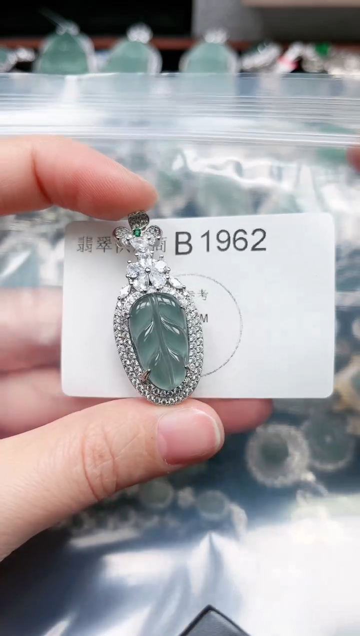 【闪购商品】翡翠颈饰未镶嵌赠皮绳1962