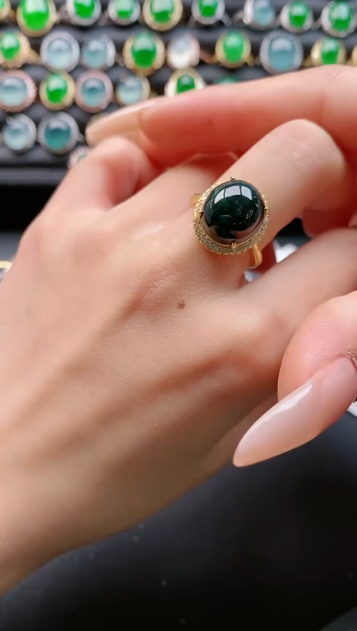 【闪购商品】翡翠戒指银S925镶嵌11111