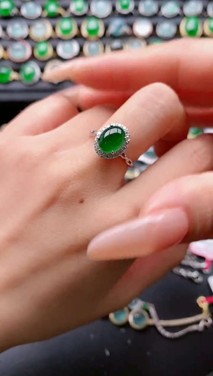 【闪购商品】翡翠戒指银S925镶嵌11111111111