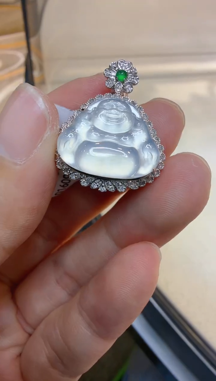 吊坠(不含链)18K金镶嵌翡翠多样性团购发一件