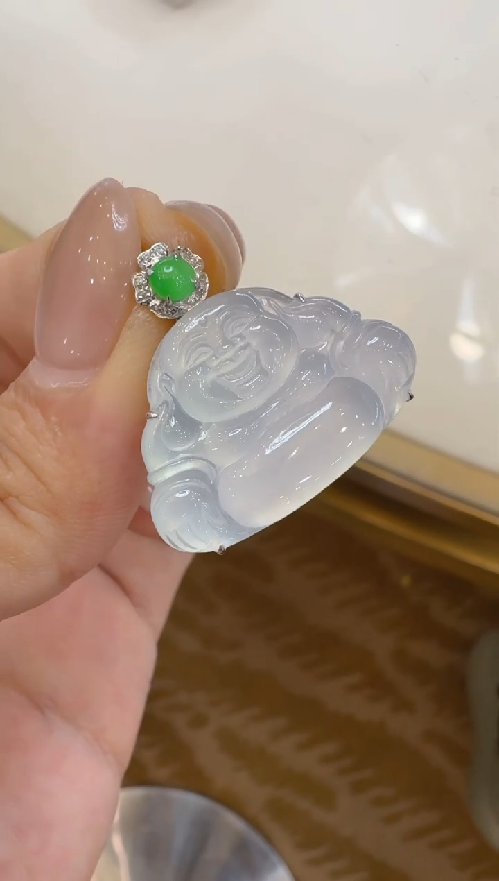 翡翠18K金镶嵌吊坠(不含链)多样性团购发一件