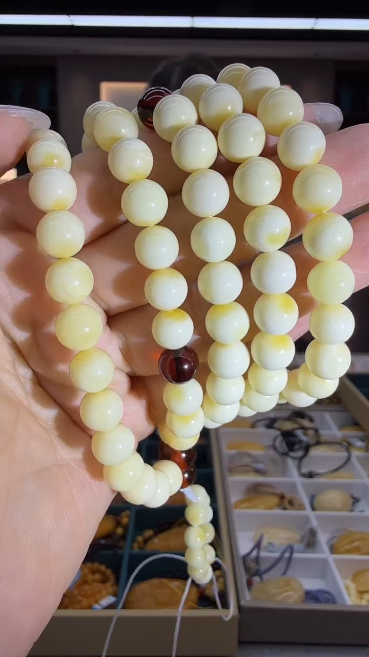 琥珀颈饰未镶嵌123秒拍号 假一罚三 8mm