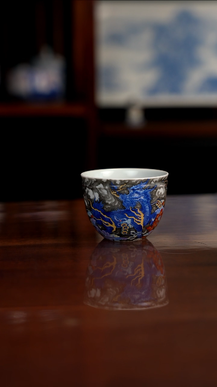 空山明月新斗彩麒麟