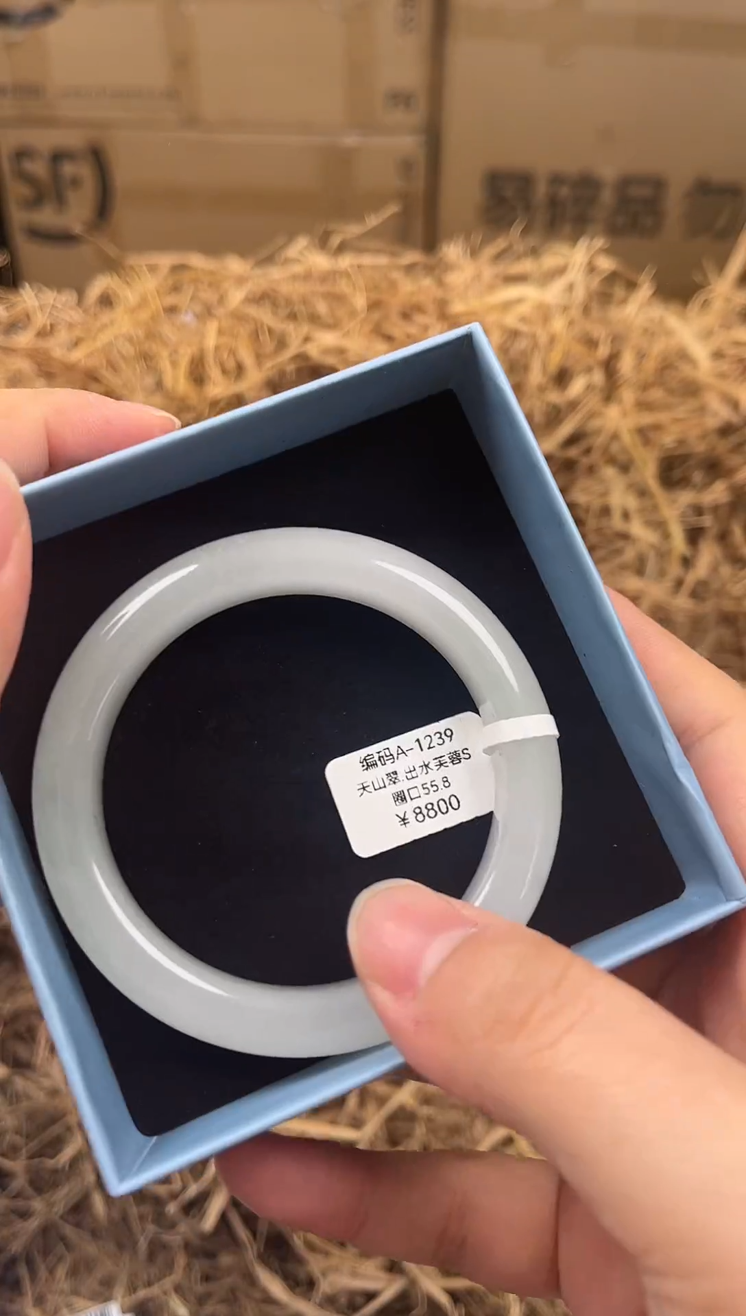 未镶嵌手镯石英质玉编码A1239