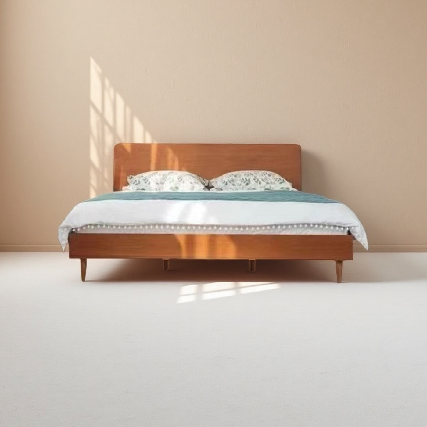 苏林/小岛床实木床主卧1.5m日式樱桃木木床1.2米单人床原木双人床