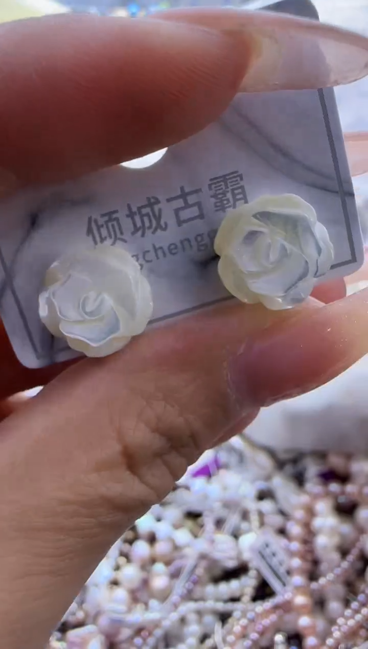 【闪购商品】淡水珍珠耳饰银S925镶嵌11