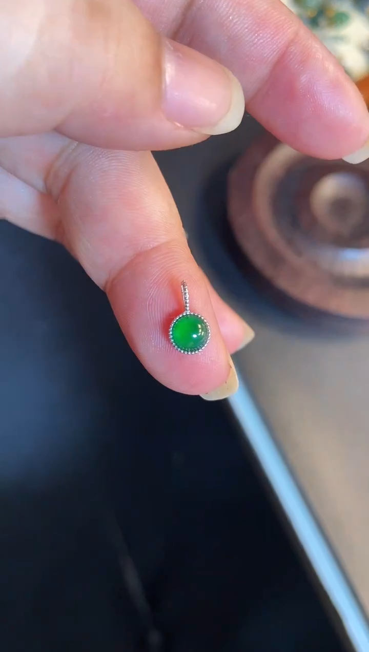 吊坠(不含链)银S925镶嵌翡翠1