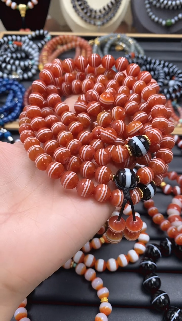 【闪购商品】玛瑙/玉髓108粒未镶嵌108粒