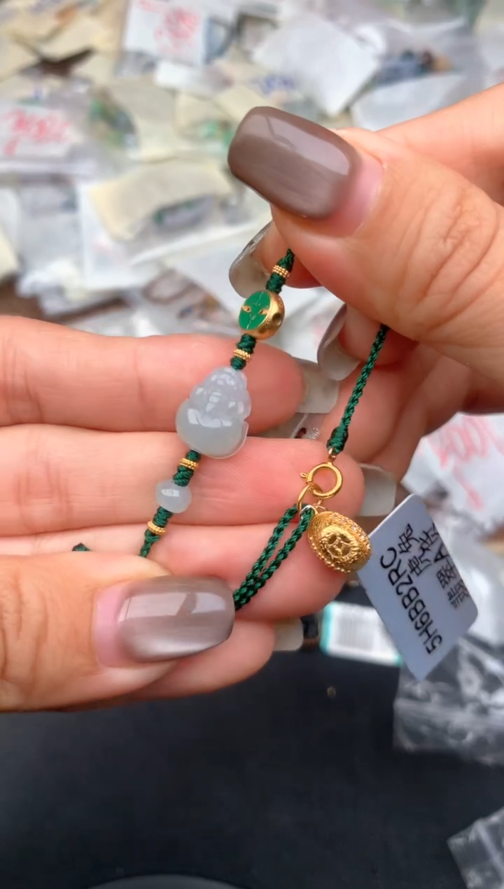 银S925镶嵌挂件翡翠—虎兔