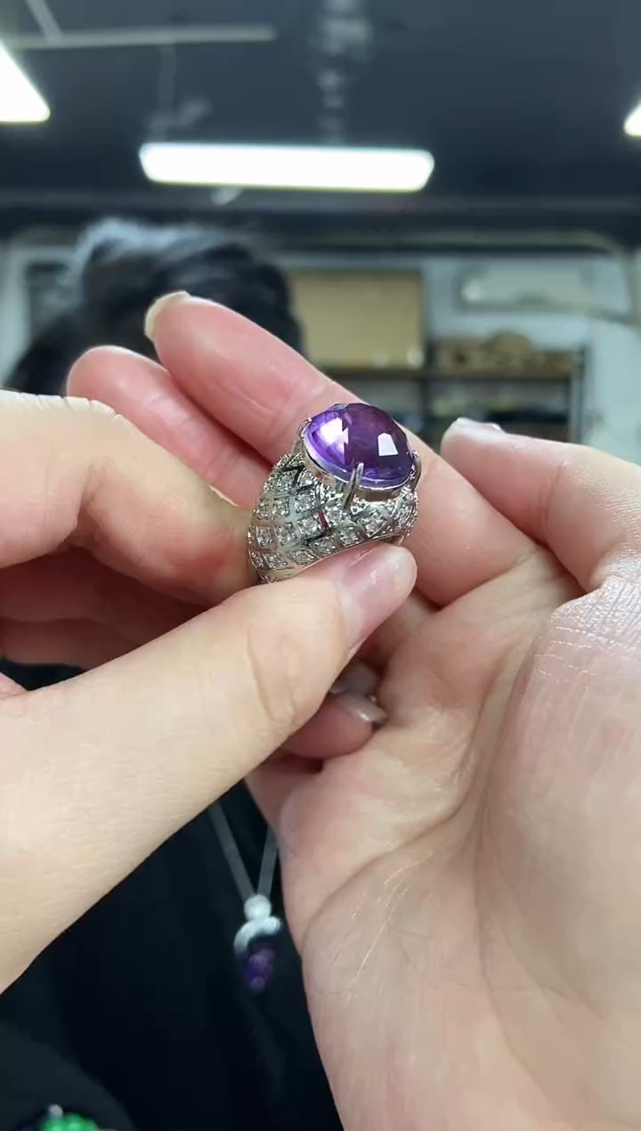 【闪购商品】水晶戒指未镶嵌多样性发其一颜色微差