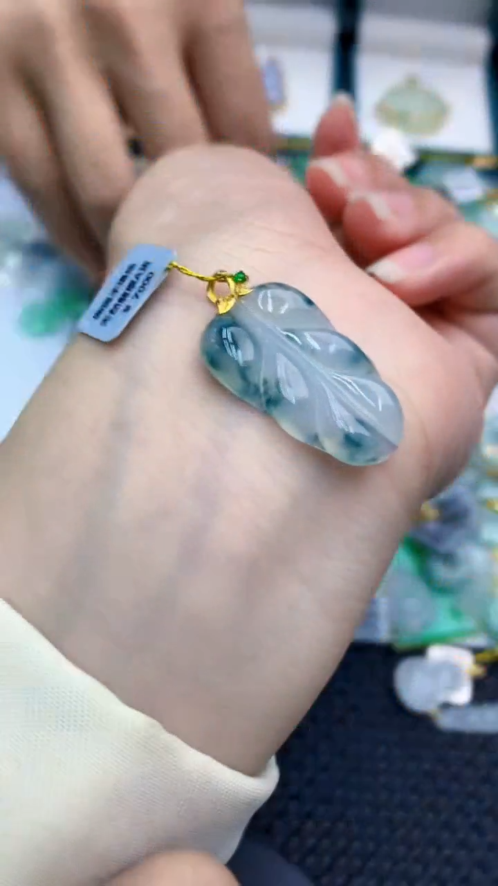 【闪购商品】翡翠颈饰18K金镶嵌            8