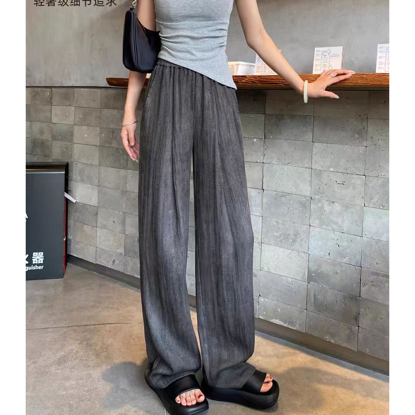 2025春季新款爆款垂感宽松扎染山本阔腿裤防晒凉凉裤裤子