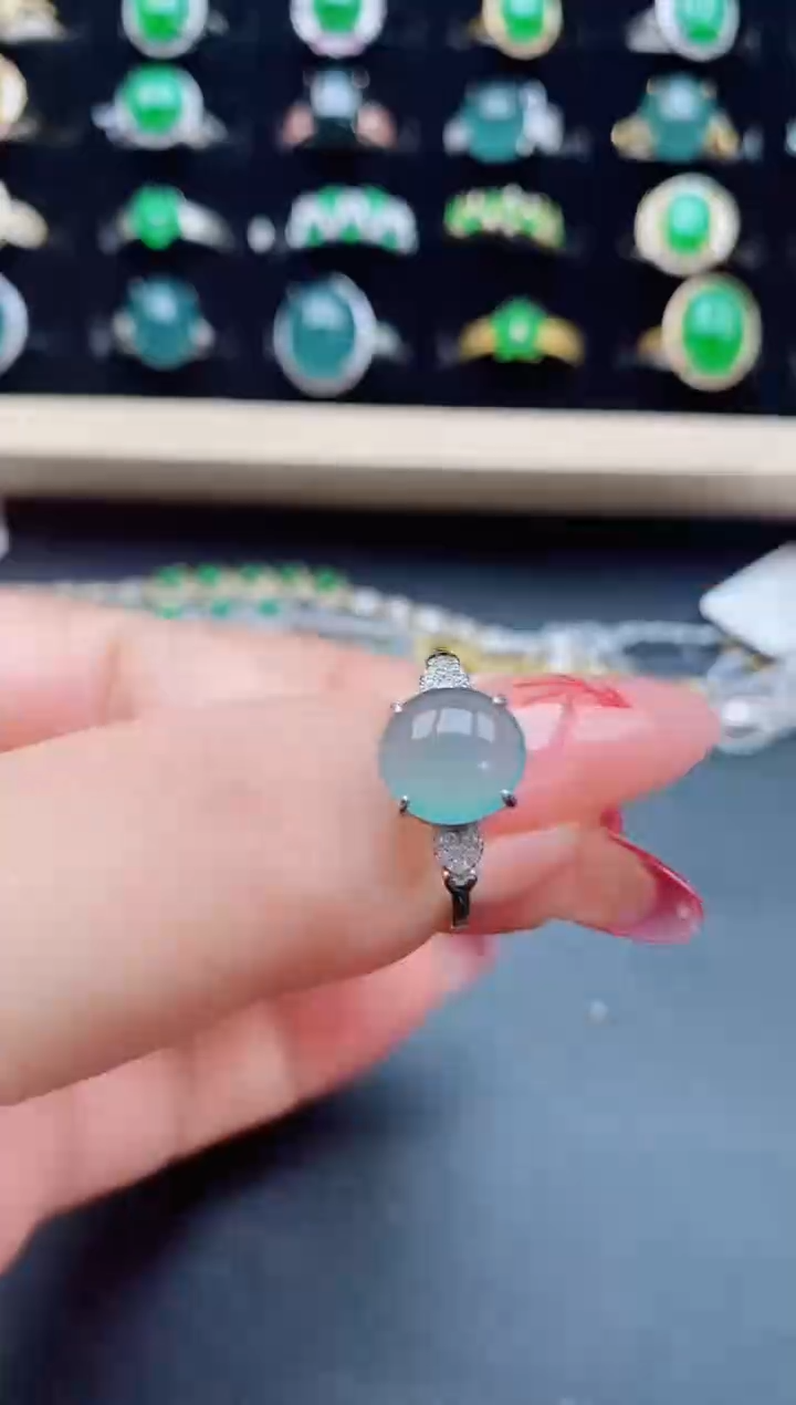 【闪购商品】翡翠戒指银S925镶嵌50805