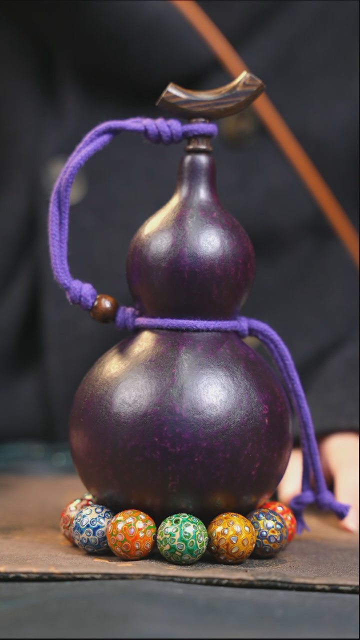 【闪购商品】YQ241大漆酒葫芦不包手串及旋转底座