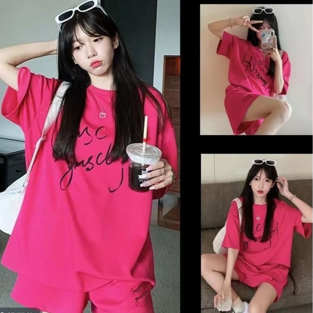 601-700大码女装春夏上衣T恤百搭上衣设计感宽松夏季美式印花