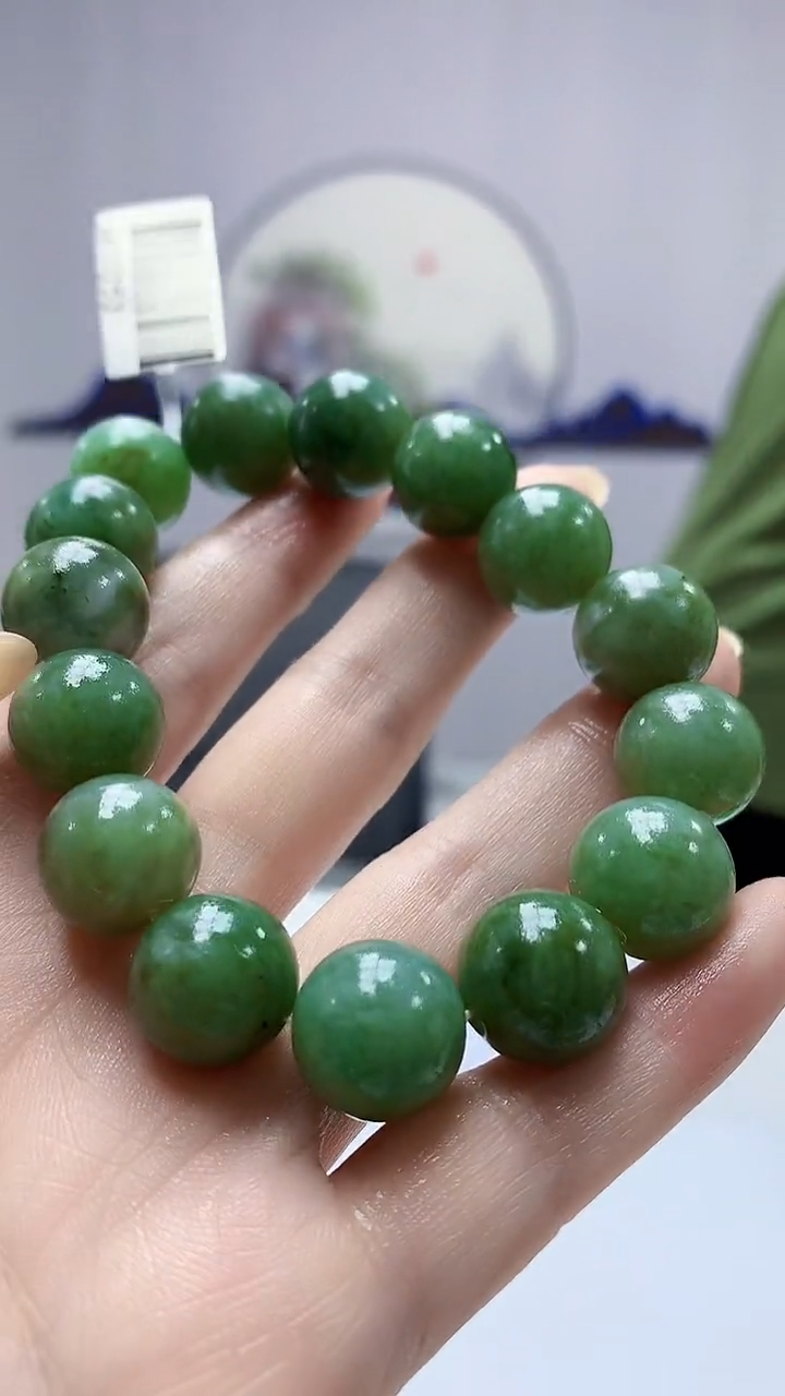 【闪购商品】定制翡翠未镶嵌4688DD-毛货手串108