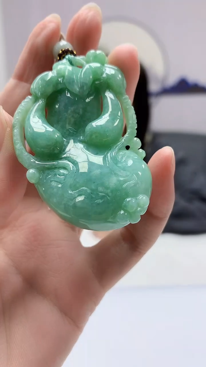 【闪购商品】定制翡翠未镶嵌4852zm-毛货挂件瓜91