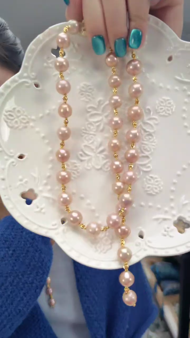 颈饰未镶嵌淡水珍珠0665毛衣链