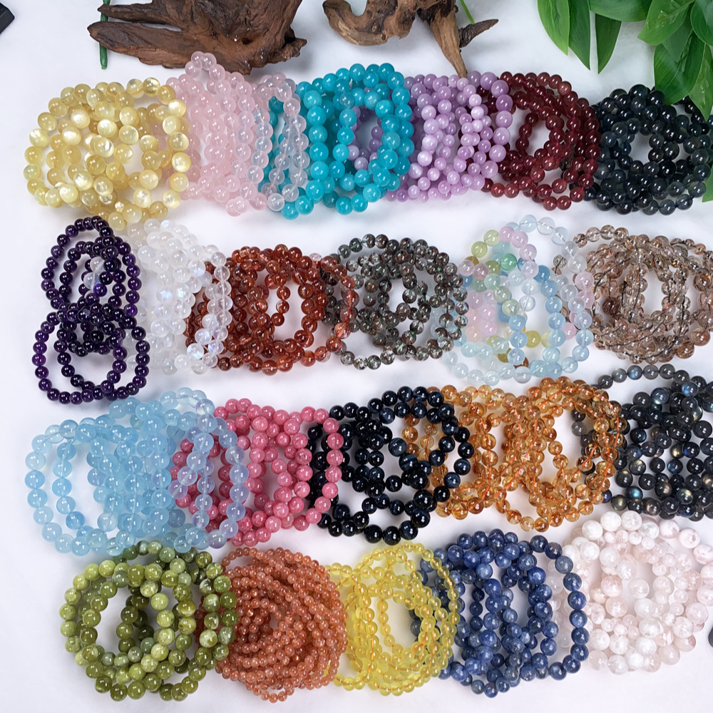 【二号链接】天然晶石手链手串圆珠随型 多样性发其一