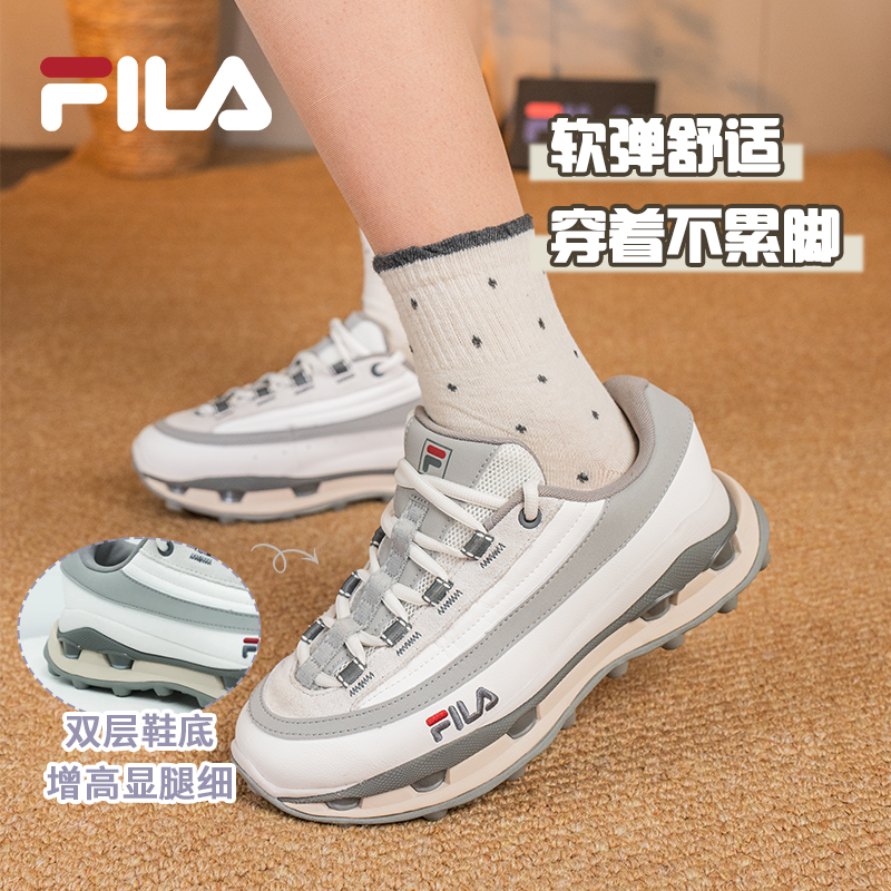 Fila/斐乐【KM叠叠鞋2S】秋冬新款女士情侣复古运动跑鞋F12W611125F