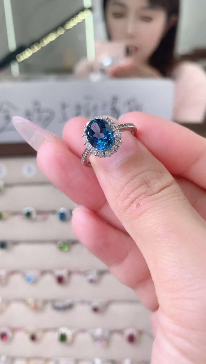 【闪购商品】托帕石戒指银S925镶嵌28-8