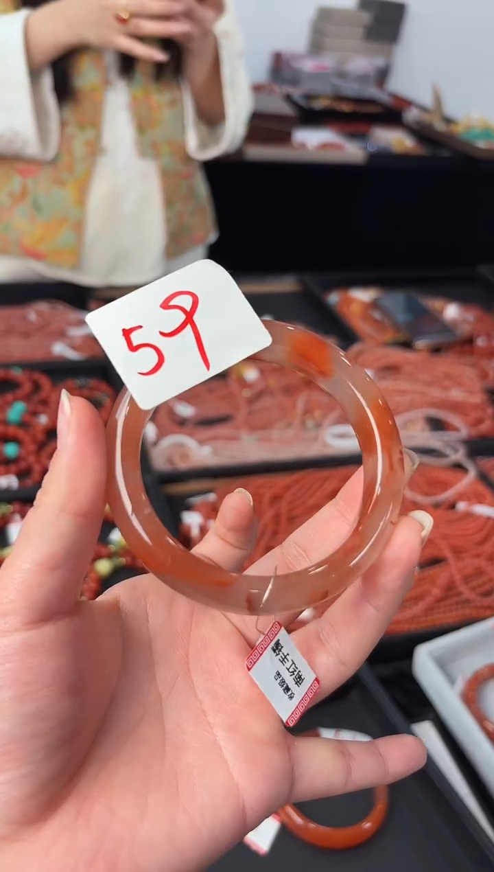 未镶嵌南红玛瑙手镯天然南红手镯101034