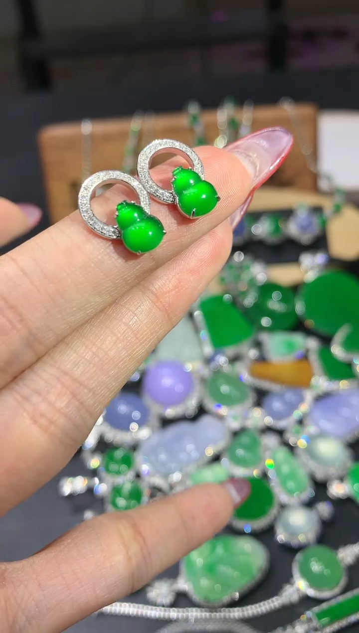 【闪购商品】定制翡翠18K金镶嵌团购