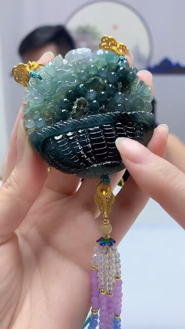 定制翡翠未镶嵌5152zm-毛货挂件103