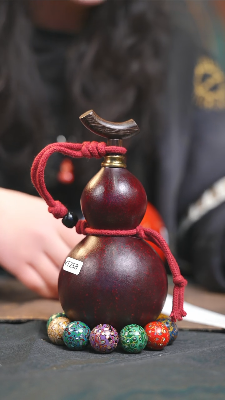 【闪购商品】YT258大漆酒葫芦不包手串及旋转底座