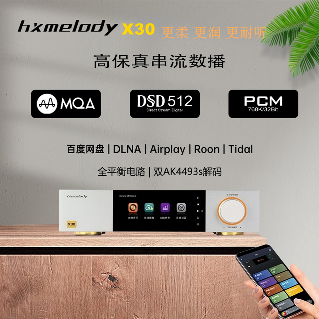 红芯X30金标人声PRO版数播串流解码播放器HIFI发烧DSD512 PCM768