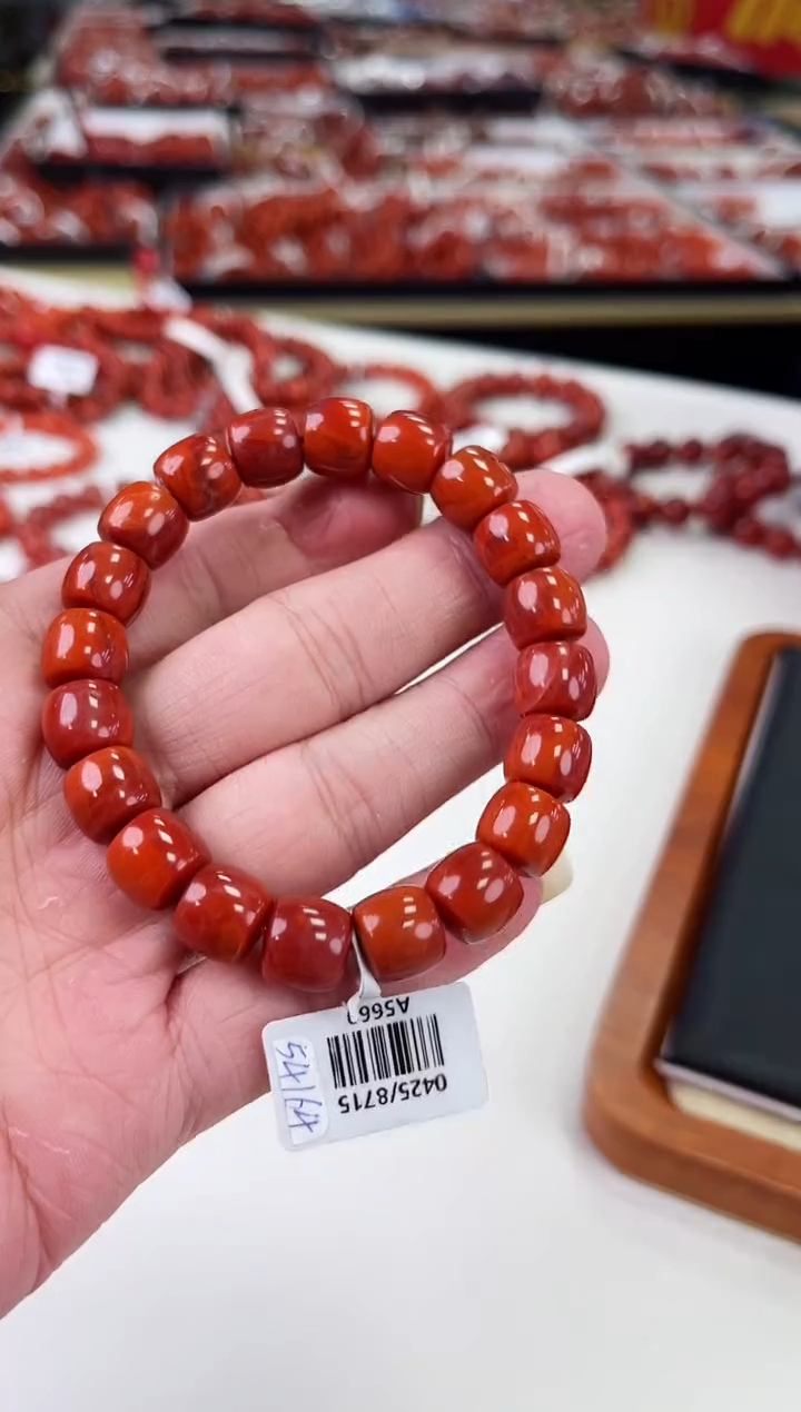 【闪购商品】南红玛瑙瓦西直切手串10+未镶嵌一个/条