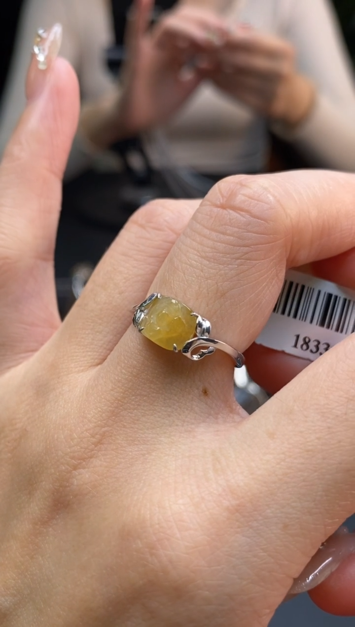 颈饰银S925镶嵌翡翠净货18330