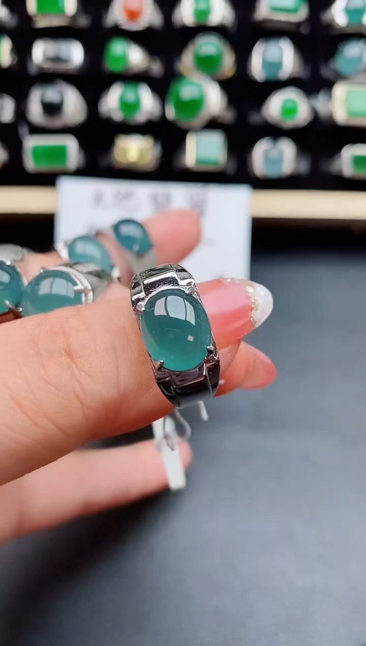 【闪购商品】翡翠戒指银S925镶嵌2121212