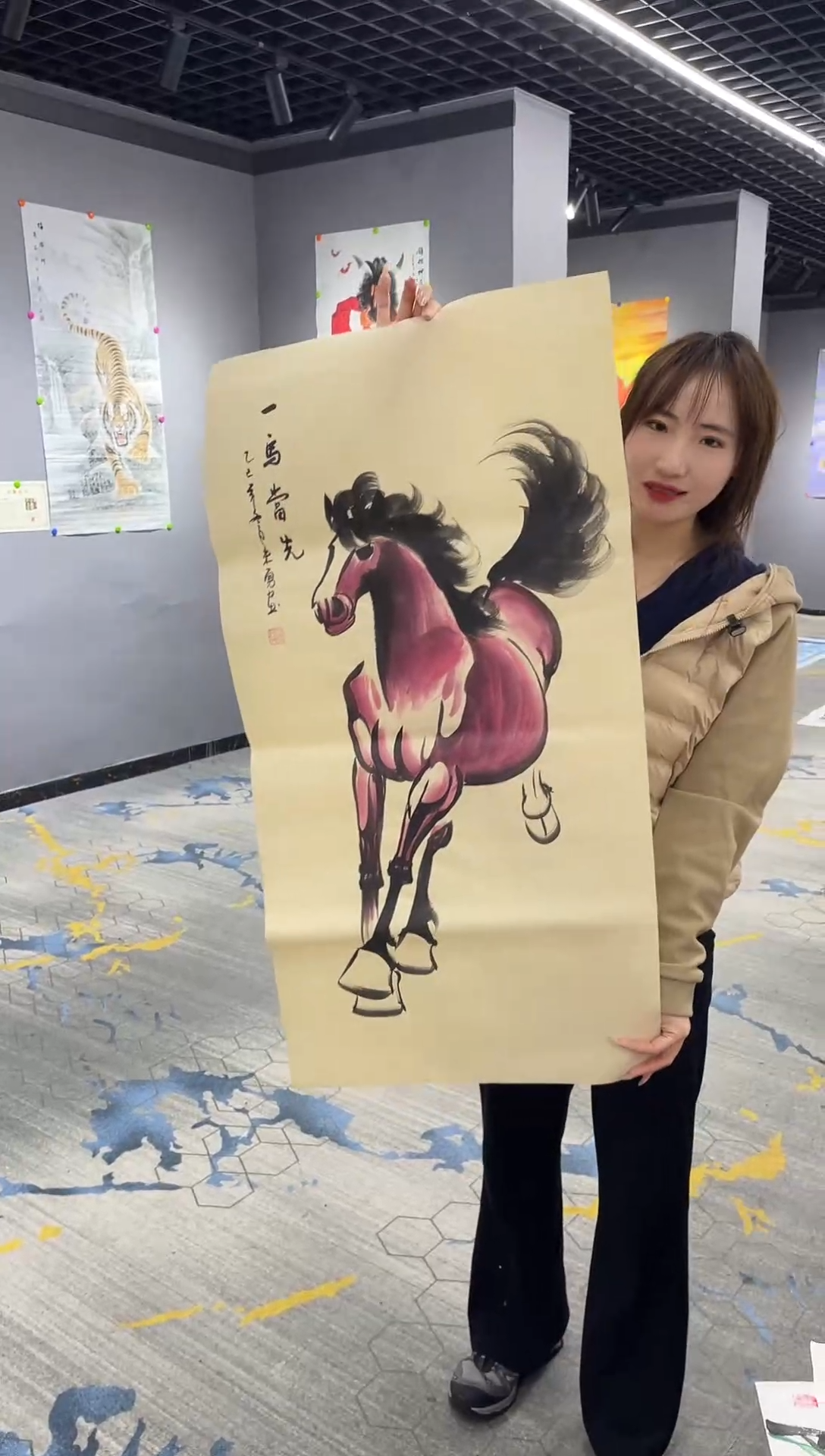 竖款年画艺术作品欣赏D57