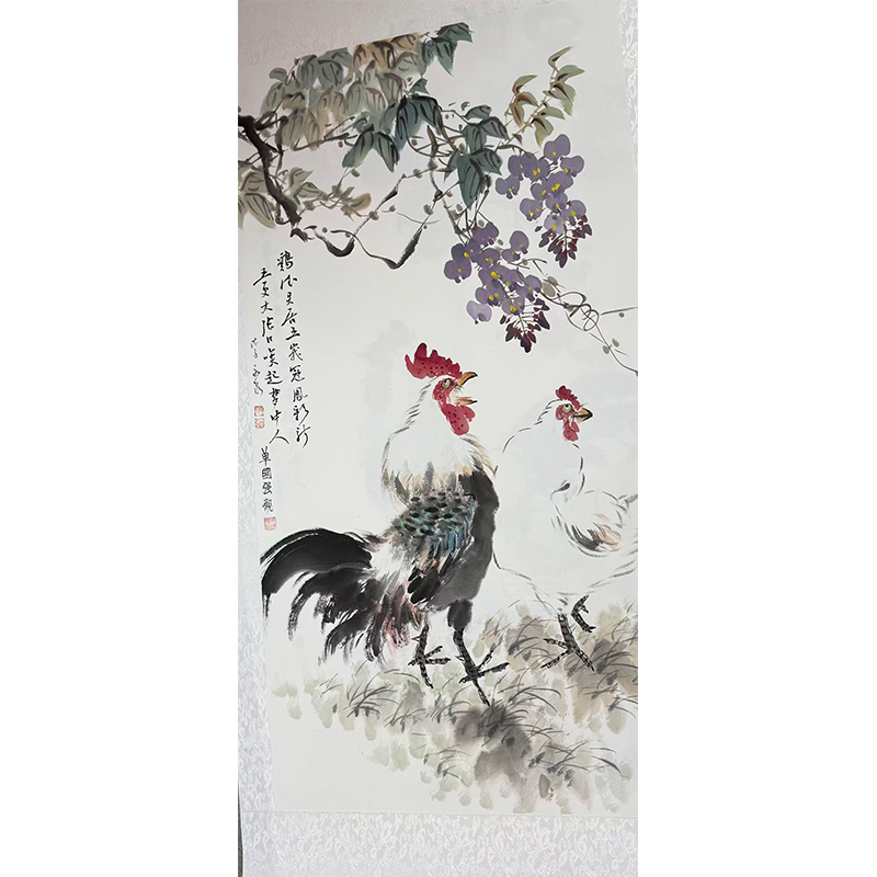 大公鸡报吉祥书画国画寇永泉亲笔手绘手写精品字画书画任意一张