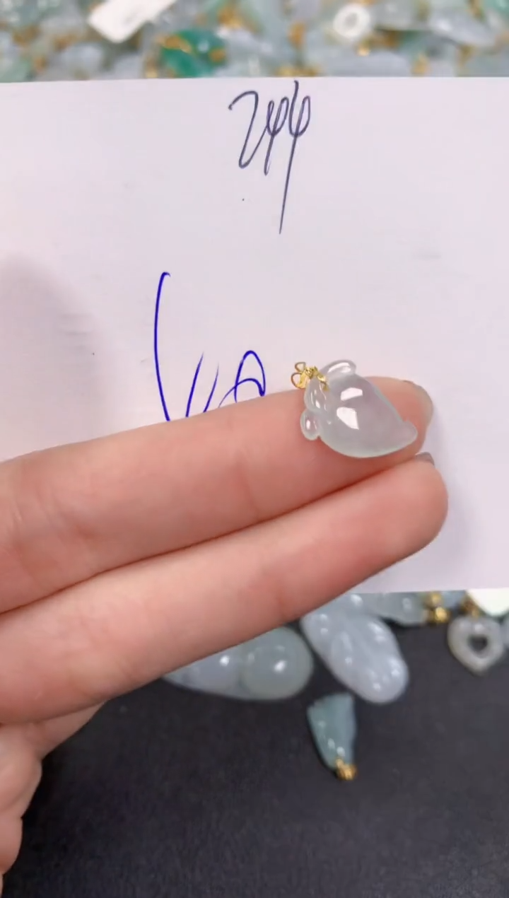 【闪购商品】翡翠颈饰18K金镶嵌 天然翡翠A货