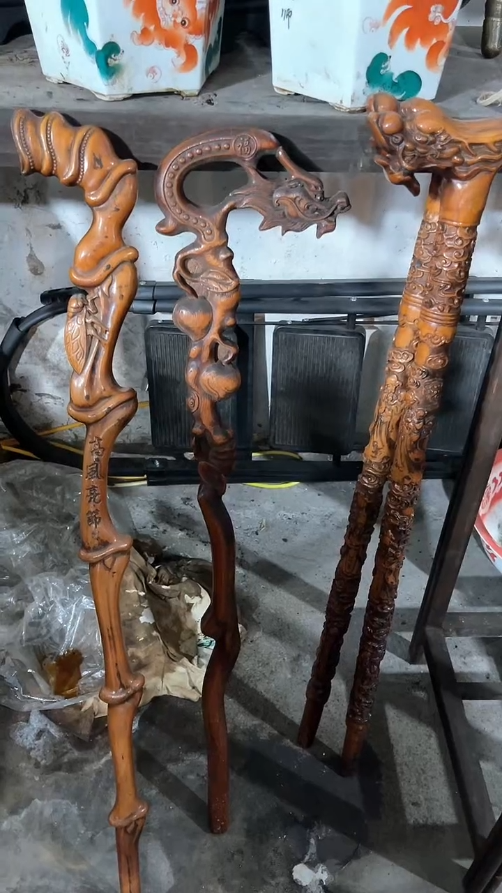 木拐杖复古怀旧民间收藏