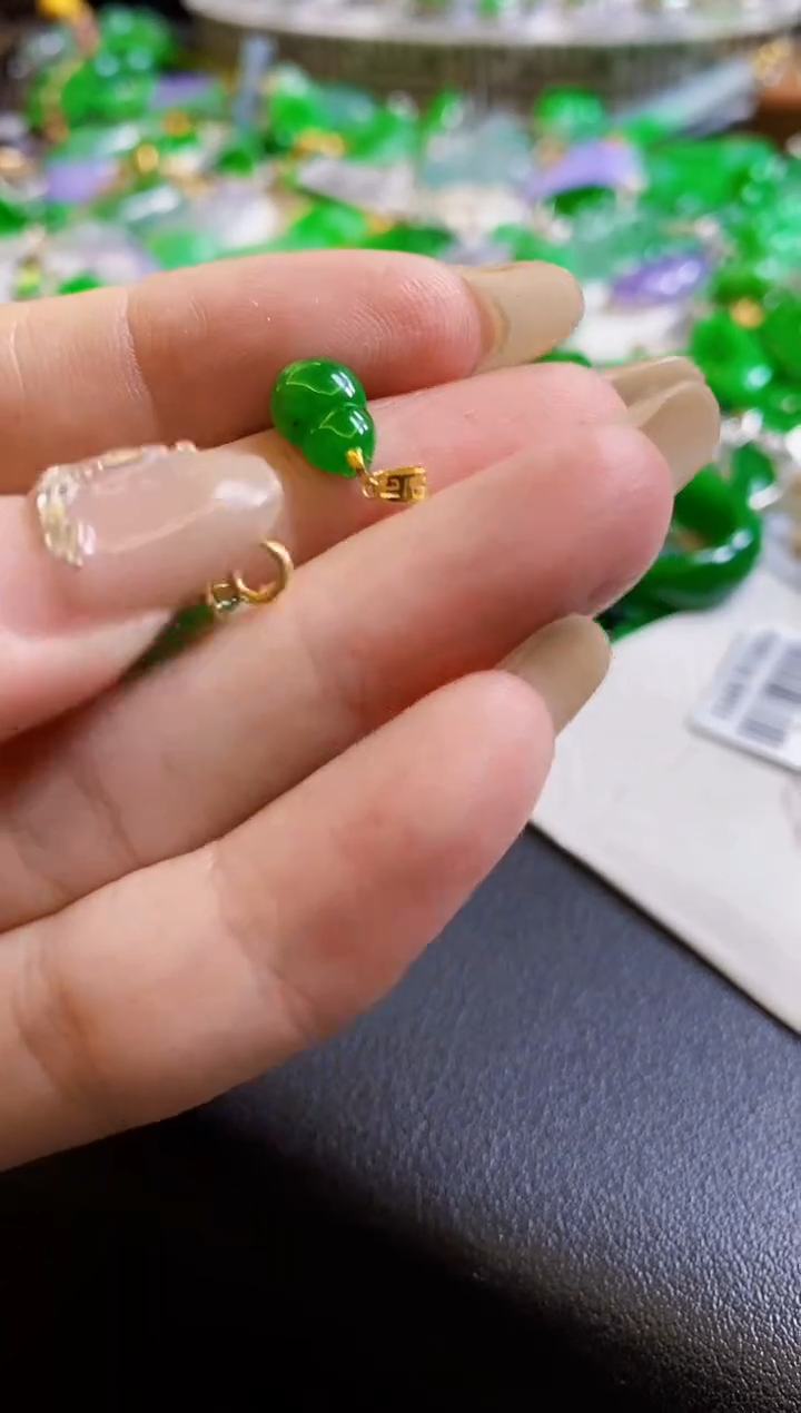 【闪购商品】定制翡翠18K金镶嵌多样性发货发1