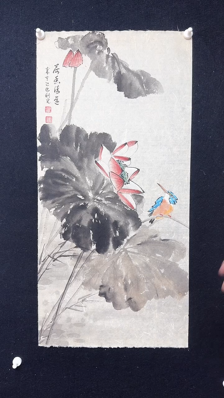 【闪购商品】国画水墨花鸟大荷叶