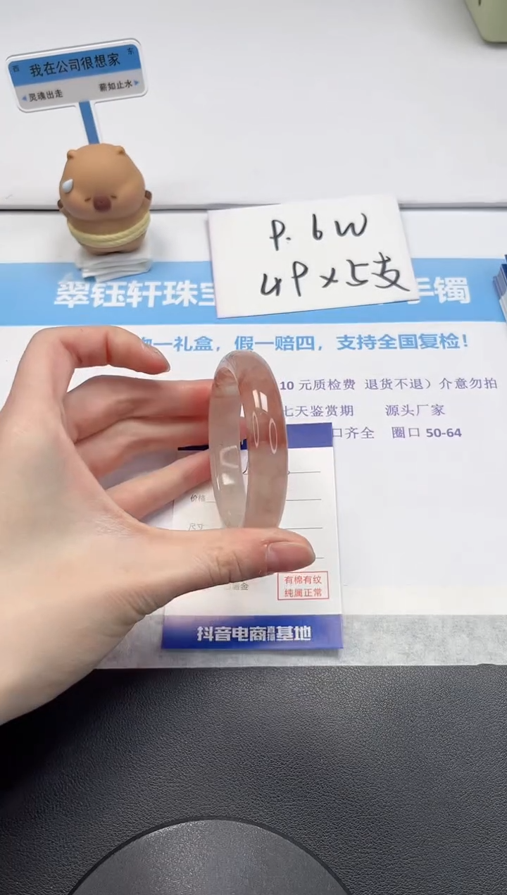 【闪购商品】石英质玉手镯未镶嵌V248-54.3