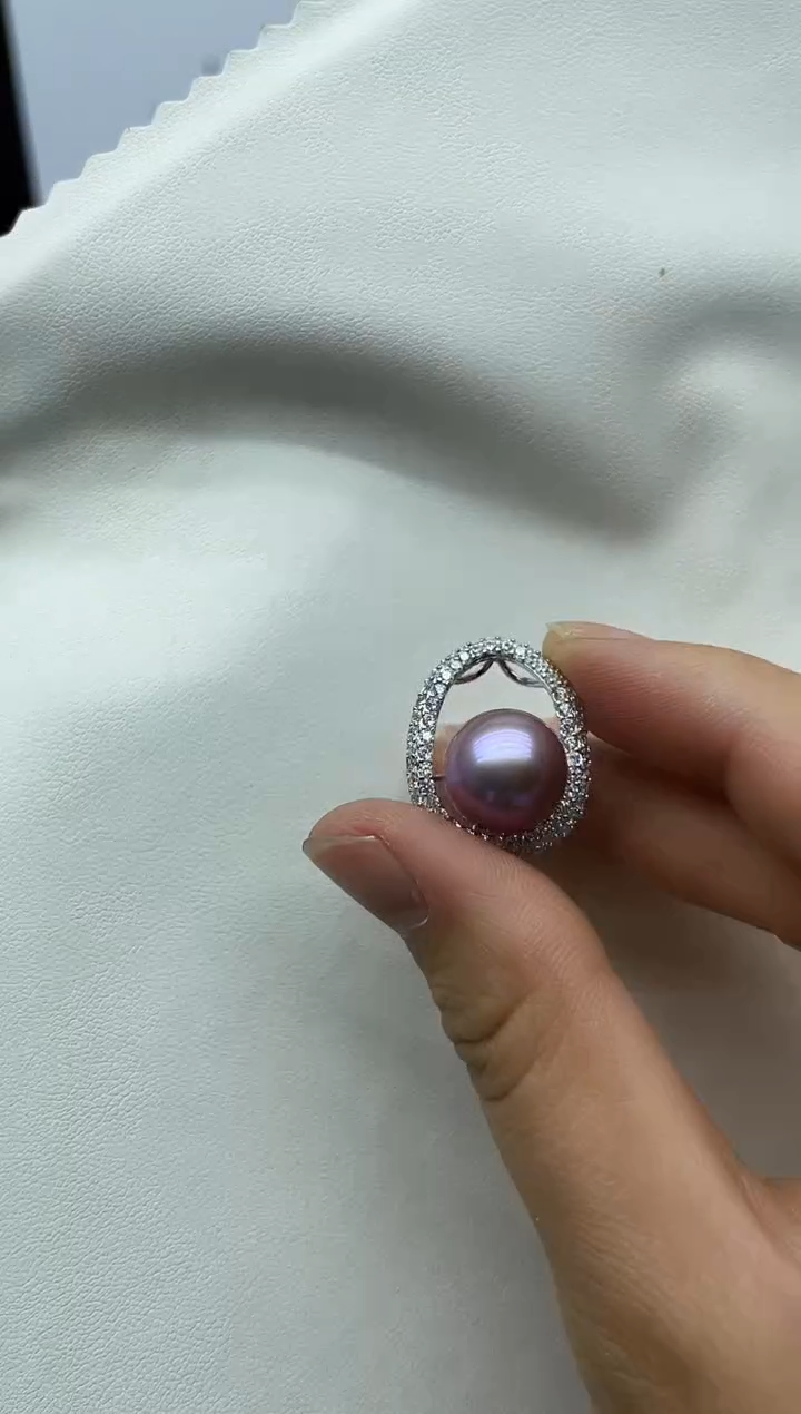 【闪购商品】淡水珍珠吊坠(不含链)银S925镶嵌吊坠