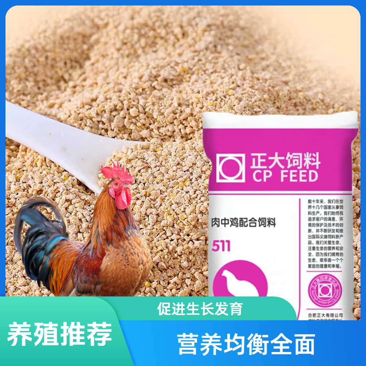 10斤装510L小鸡饲料产蛋鸡饲料喂中大鸡鸭鹅颗粒料小鸡开口料肉鸡