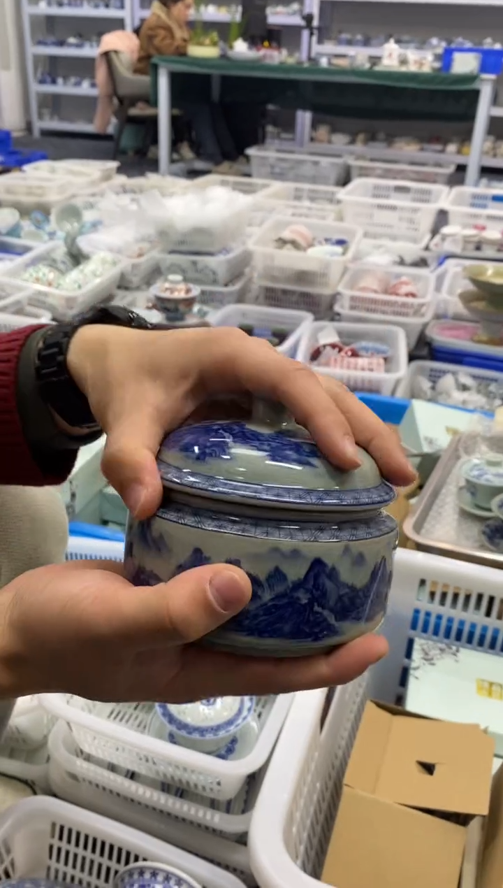 陶瓷景德陶瓷茶具老陶泥茶叶罐