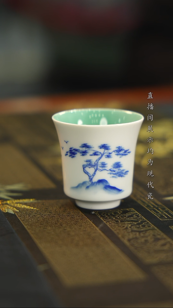 杯子瓷手绘品茗杯......