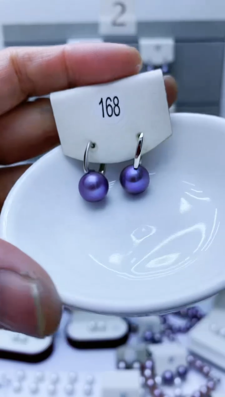 【闪购商品】淡水珍珠耳饰银S925镶嵌168