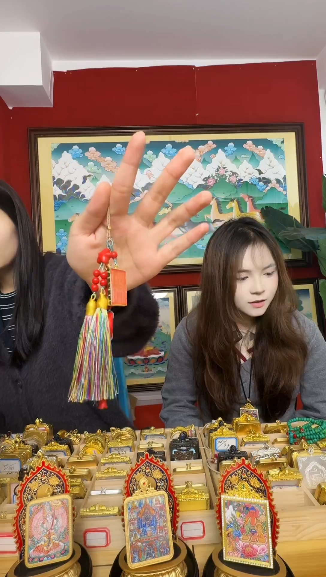 吊坠车挂-热贡纯手绘