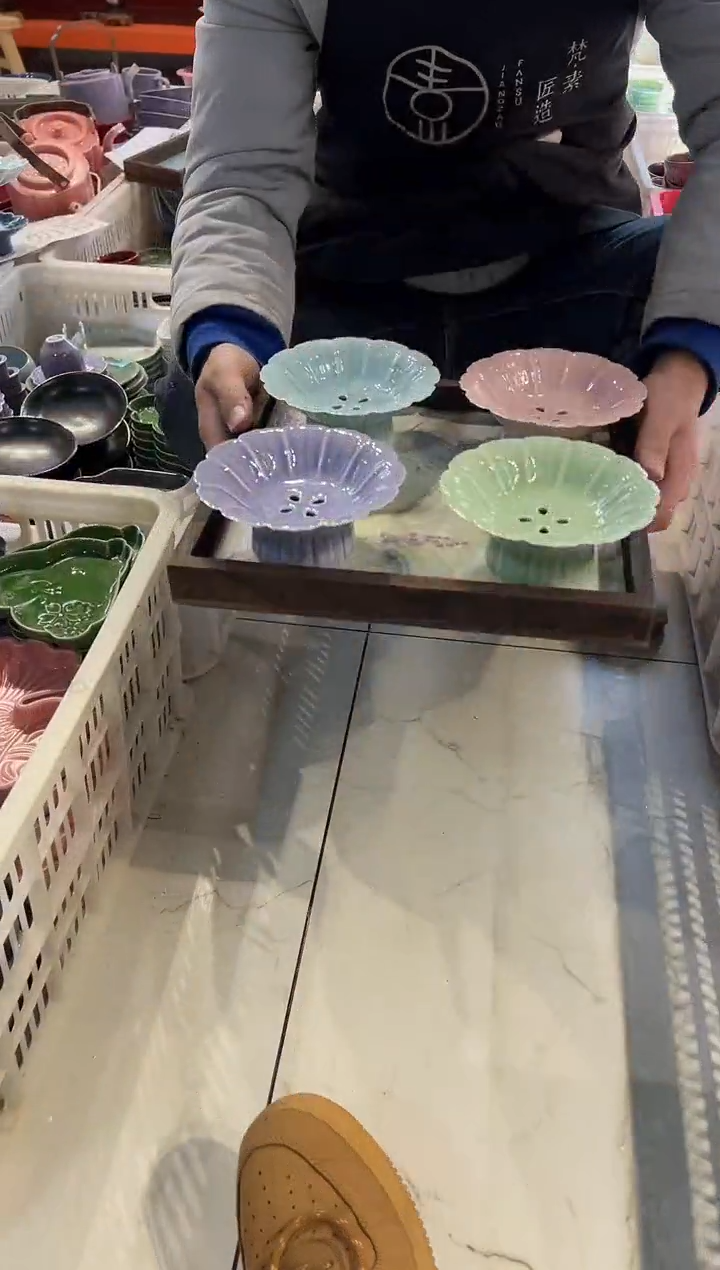 瓷片瓷微瑕商品 介意勿拍 带托盘布垫